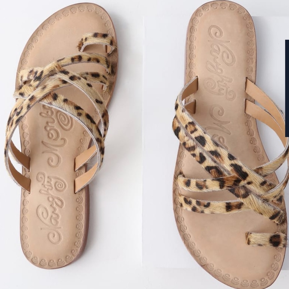 Naughty monkey Zooche Leopard Print Pony Sandals